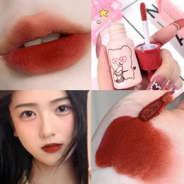 Lip Gloss Liquid Lipstick Small Milk Bottle Velvet Matte Long Lasting Nonstick Cup Cosmetics