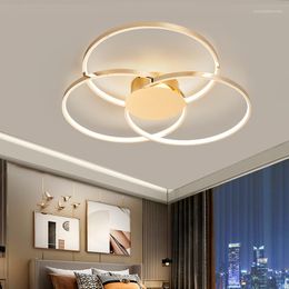 Chandeliers Gold/Chrome Plated Modern Led Chandelier Lamp For Bedroom Living Room Decoration Lustre AC110-220v Ceiling Lights