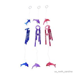 Garden Decorations 1pc Colors Home Decoration Hanging WindChimes For Kids Birthday Gift Door Garden Crystal Dolphin Wind Chimes R230613