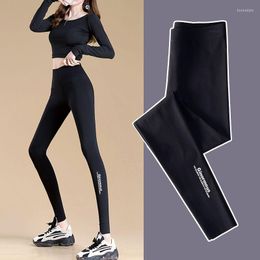 Active Pants High Waist Fitness Leggings Women Thin Outer Wear Autumn Black Slimming BuLift Yoga Shape Up Quick-drying Cycling