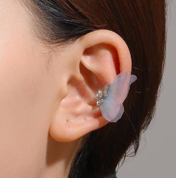 Charm Tle Butterfly Ear Clip Female Womens Girls Ladies Ins Style Rhinestone Stud Bone Fantasy Earrings Fashion Jewellery Gift Drop Del Ot7Xf