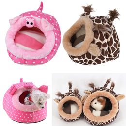 Cages Home Pet Bed Soft Guinea Pig House Bed Cage for Hamster Mini Animal Cages Mice Rat Nest Bed Hamster House Small Pets Product