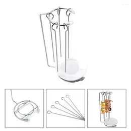 Hooks BBQ Hanger Standing Skewers Grilling Stainless Steel Rack Practical Kebab Hanging