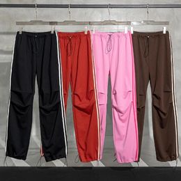 Hip Hop Black Brown Men's Straight Loose Trousers Unisex Oversized Cargos Pants