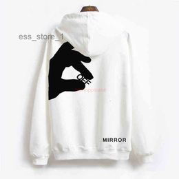 OFFes Men's Hoodies Sweatshirts 2022 Style Trendy Fashion Sweater Painted Crow Stripe Loose Hoodie and T-shirts White Mp7y