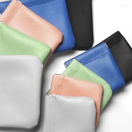 Jewelry Pouches Lady Cosmetic PU Leather Small Bag Portable Airpods Protective Sleeve Mini Bags Earphone Sundries Lipstick Storage Pouch