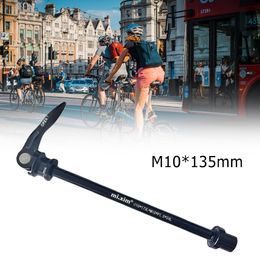 Bike Groupsets 1PC Alloy Black Durable Axle Release Skewer Front Rear Wheel Hub Thru Adapter Bicycle Accessories 10x135 skewer 230612