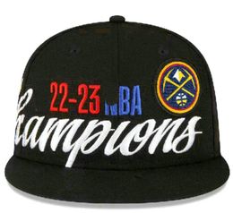 Denvers Nets 27 Murray 15 Jokic 22-23 2022-2023 Finals Champions Locker Room 9FIFTY Snapback Hat Unisex Sun Hat Bone Embroidery Wholesale Caps A2