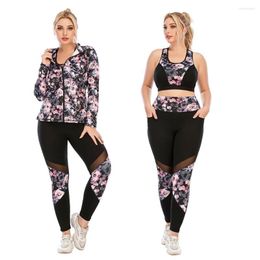 Women's Two Piece Pants Women's Tracksuit Chic And Elegant Woman Set Three Outfits Plus Size Matching Fitness Suit Long Sleeve T-shirts