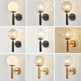 Wall Lamps Glass Lamp Mirror For Bedroom Reading Candles Dorm Room Decor Dining Sets Sconces