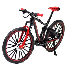 Bike Groupsets Mini 1 10 Alloy Bicycle Model Diecast Metal Finger Mountain Downhill Adult Collectible Children Toys 230612