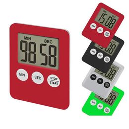 Kitchen Timers 7 Colours Electronic Voice Lcd Digital Countdown Medication Reminder Household Cooking Timer Alarm Clock Gadgets Bh211 Dh7Mq