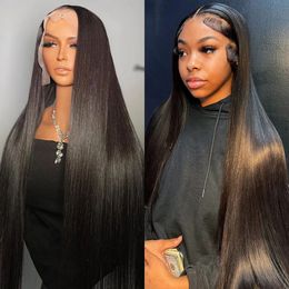 32 Inch Straight Lace Front Wigs 13x4 13x6 Hd Transparent Brazilian Glueless Human Hair Wigs For Black Women Preplucked