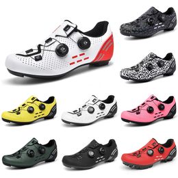 Cycling lock mountain shoes man Black Red White Green Grey Yellow Pink mens trainers outdoor sports sneakers
