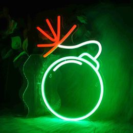 LED Neon Sign Neon Light Custom Bomb LED Transparent Room Advertising Bar Commercial Lighting Wedding Bar Decoration R230613