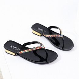 summer Beach Shoe Slipper Fashion Women Slippers Flip Flops With Rhinestones Women Sandals Casual Shoes k5GW#