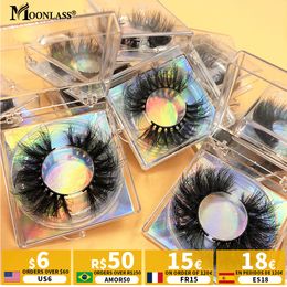 Makeup Tools Messy 5D Mink Lashes Fluffy 22-25MM Mink Eyelashes Dramatic Beauty False Eyelashes Box Package Vendor Wholesale 3D Mink Lashes 230613