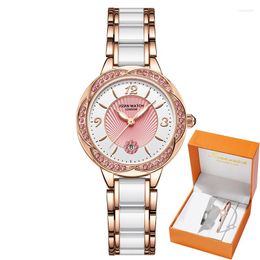 Wristwatches 2023 Ceramic Band Women's Watch Luminous Quartz Ladies Fashion Elegant For Women Small Dial Casual Wristwatch