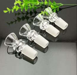 Glass Smoking Pipes Manufacture Hand-blown bongs Transparent 2-wheel funnel glass bubble head