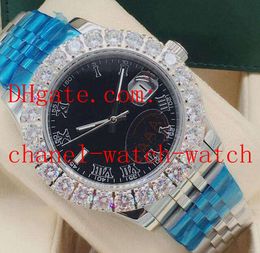 High Quality 41mm Big Diamond Black Dial 126334 Asia 2813 Machinery Automatic Movement Mens Watches Men's Date Wrist Watch