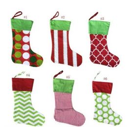 New Designs Christmas Stocking Embroidered Personalised Stocking Gift Bag Xmas Tree Candy Ornament Family Holiday Stocking JN13
