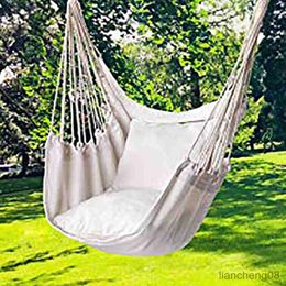 Hammocks Swing Garden Hammock Outdoor Portable Thicken Hammock Garden Travel Camping Throw Swing R230613