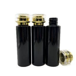 Plastic Empty Bottles Travel Containers with Gold Screw Cap 100ml Refillable Containers Cosmetic Bottles for Shampoo Lotion Toner Cleaner - BPA-free