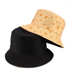 Berets 2023 Cotton Cartoon Print Bucket Hat Fisherman Outdoor Travel Sun Cap For Men And Women 124