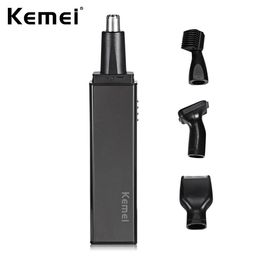 Trimmers Kemei 4 in1 Rechargeable Nose Ear Hair Trimmer Men Electric Beard Stubble Eyebrow Trimmer for Nose Ear Groomer Kit USB Original