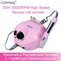 Nail Art Kits COMNIAL Electric Manicure Drill 35000rpm For Polish Remover Pedicure Machine With Bits Salon Equipment 230613