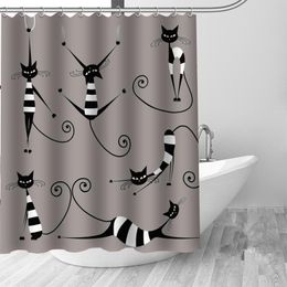 Curtains Abstract Animal Cat Shower Curtains Custom Bathroom Curtain Waterproof Bathroom Fabric Polyester Shower Curtain High Quality