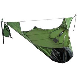 Redes longas respiráveis planas rede de dormir saco equipamento de acampamento