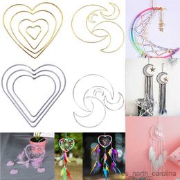 Garden Decorations 50-200mm Love Heart Moon Shaped Frame Circle Ring Love Heart Hoop for Handmade R230613