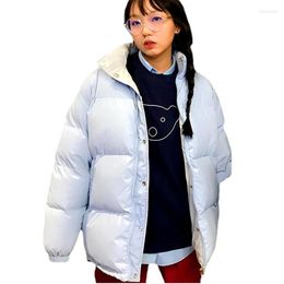 Women's Trench Coats Women&Men Winter Clothes Unisex Two-sided Wear Cotton Parkas Women's Loose Students All-match Ins Thick Jacket