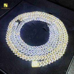 Designer Jewellery 10MM Cuban chains iced out zircon Jewellery 18K gold plated hip hop fashion necklaces cuban link chains