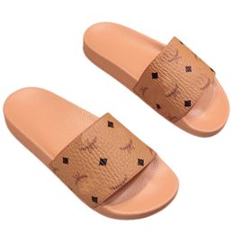 Slippers letter brand sandals men's summer beach shoes orange luxury designer shoes non slip slides back straps platform shoes top leather flip flops cross strap