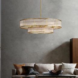 Pendant Lamps Modern Loft E14 Led Lights Gold Metal Straight Living Room Dining Hanging Lamp Rod Suspension Luminarias Fixtures