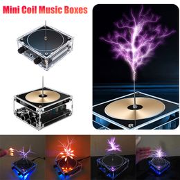 Other Home Decor Music Tesla Coil High Frequency Arc Generator Bluetooth AC110 240V Musical Children Educational Toys Gift 230613