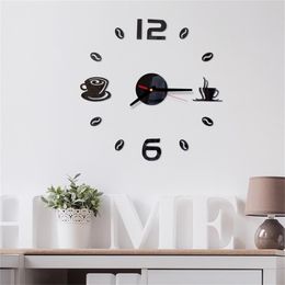 Digital Wall Clock Sticker Modern Design DIY Kitchen Living Room Home Decor Diy Quartz Needl Dining Room Decor