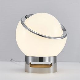 Table Lamps Creative Protein Ball Lamp Milk Glass Home Atmosphere Decor Night Light Living Room Bedroom Bedside Studio Desk