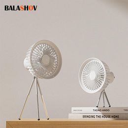 Fans 4 Adjustable Speed Cooling Fan Summer Wireless Chargeable Office Desktop Outdoor Multifunctional Tripod Ceiling Fan Camping Fan