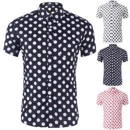 Men's Casual Shirts Men's Summer Shirt Hawaiian Style Flower Printed Cotton Short Sleeve Leisure Fashionable Male Camisas