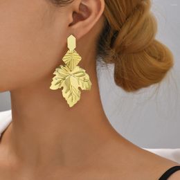Dangle Earrings Fashion Vintage For Women Big Geometric Statement Metal Leaf Drop 2023 Trendy Earings Jewelry Accessories