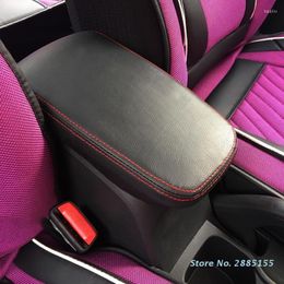 Car Seat Covers Armrest Cover Universal Centre Console Pad Leather-Mat Waterproof Non-slip Storage Box Auto Styling Interior Accessories