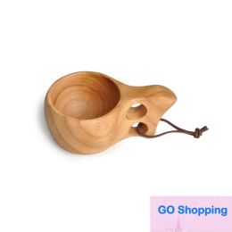 60pcs/lot Kuksa Cup New Finland Handmade Portable Wooden Cup for Coffee Milk Water Mug Tourism Gift Wholesale