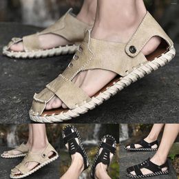 Slippers Summer Cool Korean Version Breathable Daily Versatile Men's Casual Shoes Handmade Large Beach Leather