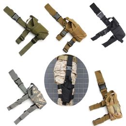 Tactical Combat Airsoft Paintball Survival War game Cosplay Nylon Constructed Holster Holder Pouch Right Drop Leg Adjustable348474279d