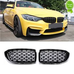 New Gypsophila Diamond Meteor Car Middle Grille Grid Modification For BMW 4 Series F32 F33 F36 F82 F83 M3 M4 2014- 2018 2019 2020