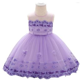 Girl Dresses 0-24M Baby Princess Flower Xmas Dress Born Girls Birthday Party 1st Christening Gown Toddler Kid Children Wedding Ball