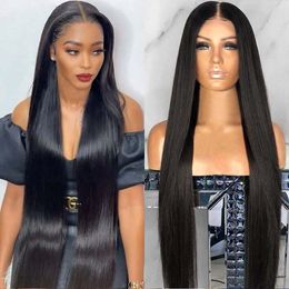360 HD Full Lace Front Human Hair Wigs 13X6 Transparent Lace Frontal Wig Brazilian Straight Wigs For Women Pre Plucked